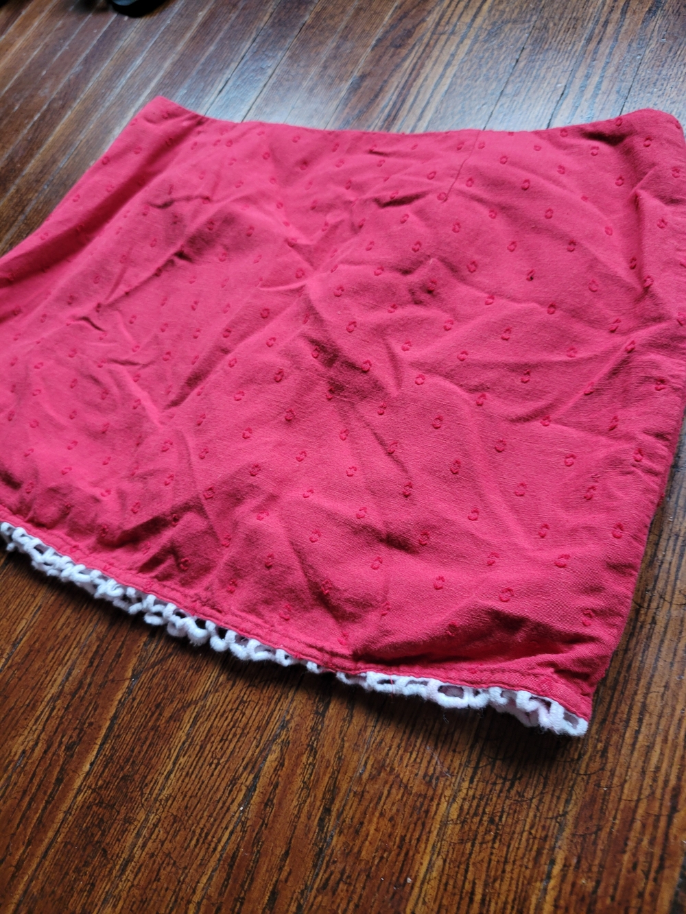 West Of Melrose Red/ White Trim Mini Skirt Size Small, Travel Casual Vacation - Picture 9 of 12